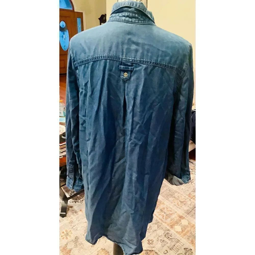 J Jill Denim Button Down Shirt - Picture 2 of 6